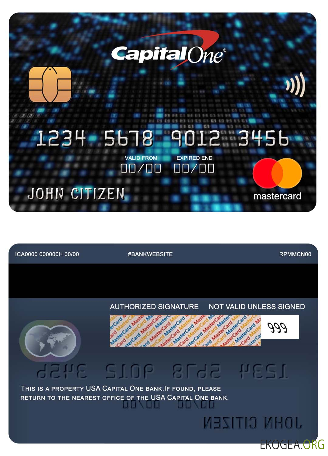Carte Mastercard de la banque USA Capital One